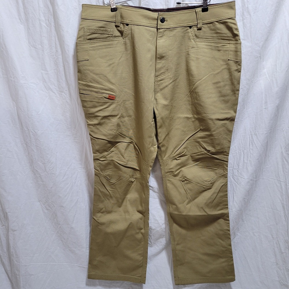 Brunt Workwear Pants Mens 40x30 Torra DWR articulated Knee Stretch Chore Tan